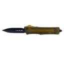 Microtech 142-16DLCTULS Combat Troodon D/E Standard, Ultem Top and Button, CPM Magnacut DLC Damascus Blade OTF Automatic Knife - Microtech Knives