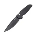 Nighthawk Custom Limited Protech TR-3, Black, Pearl Release Button Knife - Nighthawk Custom