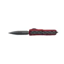Microtech 126-10RDBIS Daytona D/E Stonewash Standard, Red Handle w/ Stonewash Bubble Inlay OTF Automatic Knife - Microtech Knives