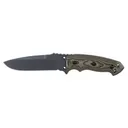 EX-F01 5 1/2 Fixed Drop Point Blade A-2 Black Finish Black Sheath - G10 G-Mascus Green Scales - Hogue