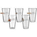 Benshot Ballistic Quintet BattleHawk Armory 16oz Pint Glass - 5 Pack Set - Benshot