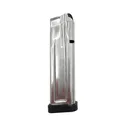Check-Mate 126mm 17rd Double Stack 9mm Magazine, Stainless Tube, Black Vudoo Gun Works Logo Base Pad - Vudoo Gun Works