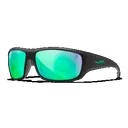 Wiley X ACOME22 Omega Jacob Wheeler Signature Edition Captivate Polarized Green Mirror Lenses/Black Frame Sunglasses - Wiley X