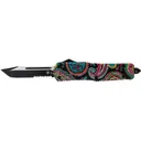 TEMPLAR KNIFE LARGE OTF QUILT 3.5 BLACK TANTO SERRATED - Templar Knife