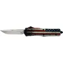 TEMPLAR KNIFE LARGE OTF WOOD US FLAG 3.5 SILVER DROP POINT - Templar Knife