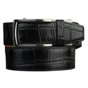 Nexbelt Alligator Embossed Leather Dress Belt, 1 3/8 Wide, Up to 45 Waist, Black - Nexbelt