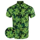 Retro Rifle Supersonic Palm Green Button Down Hawaiian Shirt - S - Retro Rifle