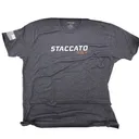 Staccato 2011 Men's/Unisex Wordmark Tee, Heather Charcoal, Large - Staccato 2011