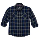 HDESIGN 32203 L/S FLANNEL LG NAVY - Horizon Design