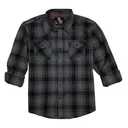 HDESIGN 32226 L/S FLANNEL 3X GREY - Horizon Design