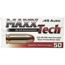 MAXXTECH PTGB45B Brass .45 ACP 230 Gr Full Metal Jacket (FMJ) 50rds - Maxxtech