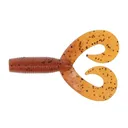 4 DOUBLE TAIL GRUB FIRE CRAW 20PK - Gsm