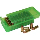 MTM P50SS4516 Side-Slide Ammo Box Pistol 45 ACP,10mm,32 NAA, 357 Sig,38 Casull,40 S&W,400 Cor-Bon 50 Rounds Clear Green Plastic - Mtm