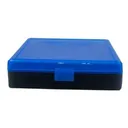 Berrys 67789 008 Ammo Box 40 S&W,45 ACP 100rd Blue Lid w/Black Bottom - Berrys Bullets