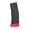 Taran Tactical/Mission First Tactical EXD 30rd Black Magazine w/ +5/6rd Basepad Extension, Red - Taran Tactical Innovations