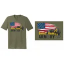 The District Tri-Blend BattleHawk Armory T-Shirt - Military Green USA FLAG - Medium - Battlehawk Armory