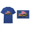 The District Tri-Blend BattleHawk Armory T-Shirt - Blue USA FLAG - XXL - Battlehawk Armory