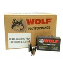 Wolf Polyformance Steel Case Non-Corrosive .300blk, 145gr FMJ, 500rd Case - Wolf