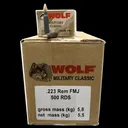 Wolf Military Classic .223rem Non-Corrosive, 55gr FMJ, 500rd Case - Wolf Ammunition