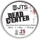 JTS PELLETS DEAD CENTER 25 CAL SEMI-DOMED 29.32 GR 150CT - JTS Shotguns