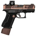 Taran Tactical 43X Combat Carry Copperhead, 9mm, 3.41 Barrel, 3 Magazines, Sig Romeo-X, Pistol - Glock
