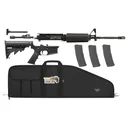 Aero Precision AR-15 5.56 16 M4 Carbine Rifle Kit, M4A1 Complete Lower, 16 Pinned FSB M4 Carbine Handguard, Nitride BCG, Charging Handle, 3 Mags, Range Bag - Aero Precision