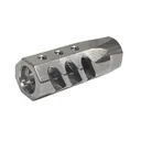 F-1 Firearms Surplus Flat Faced Silver Muzzle Break 30 cal 1/2x28mm - SILVER - F-1 Firearms