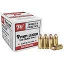 Winchester Ammo Target & Practice 9mm, 124gr FMJ, 50rd Box - Winchester