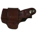 Leather Driving Holster 3in brl/trigger guard Brown w/ Henna Stitching RH - Bond Arms