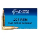 AUSTRAILIAN DEFENSE IND AMO 223 REM 55GR SIERRA BLITZKING 20RD (10 BOX CASE) - ADI World Class Ammunition