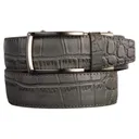 Nexbelt Alligator Embossed Leather Dress Belt, 1 3/8 Wide, Up to 45 Waist, Grey - Nexbelt