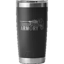 Yeti BattleHawk Armory Custom 20oz Black Rambler Tumbler - Yeti