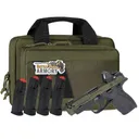 Smith & Wesson P.C. Bodyguard 2.0 Carry Comp, .380acp, 3.1 Ported Barrel, w/ Thumb Safety, OD Green / Black Slide Pistol Bundle w/ 4 Magazines, Savior Bag, Optic Cut & CT Rad Green Dot - Smith and Wesson