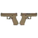 GLOCK 17 GEN 5 FS TAN/BRONZE TWO TONE 9MM PISTOL 4.49 FXD 5.5lb 3-17RD MAGS - Glock
