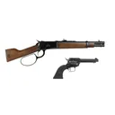 Heritage Mfg 92 Ranch Hand 45 Colt 6rd 12 Barrel Black Lever Action Rough Rider .22LR 6rd 4.75 Barrel Black Revolver Bundle - Heritage Manufacturing