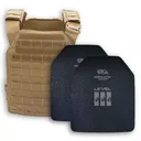 Predator Armor Level III Polyethylene (lightweight) Plate Carrier Package - Coyote - Body Armor Kit - Predator Armor