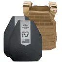 Predator Armor Level IV Plate Carrier Package - Ceramic - Coyote - Body Armor Kit - Predator Armor
