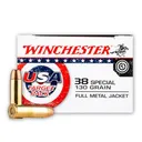 Winchester 38 Special 130gr FMJ USA Target Pack Ammunition 50rd Box - Winchester Ammunition
