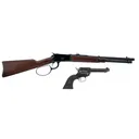 Heritage Mfg H92357161 92 Ranch Hand 38 Special +P/357 Mag 8rd 16.50 Black Polished Steel Barrel, Black Polished Alloy Steel Receiver, Fixed Hardwood Stock Rough Rider .22LR 6rd 4.75 Barrel Black Revolver - Heritage Manufacturing