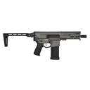CMMG Dissent Mk4, 5.7x28mm, 6.5 Barrel, 1- 32rd Magazine, Tungsten, Midwest Industries Brace, Pistol - CMMG