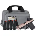 Smith & Wesson P.C. Bodyguard 2.0 Carry Comp, .380acp, 3.1 Ported Barrel, w/ Thumb Safety, Rose Gold / Black Pistol Bundle w/ 4 Magazines, Savior Bag, Optic Cut & CT Rad Green Dot - Smith and Wesson
