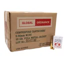 Global Ordnance M193 5.56x45mm, 55gr FMJ, 1000rd Case - Global Ordnance