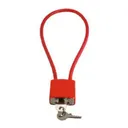 CABLE LOCK 15IN RED CA DOJ MS STATE POLICE MD ROSTER APPROVED NO LOGO - Firearm Safety Devices