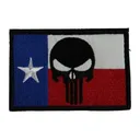 TEXAS FLAG W/ PUNISHER PATCH w/ ADHESIVE - Shooting Made Easy