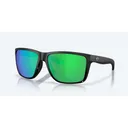 Costa Broadbill II XL, Green Mirror Sharp Lenses, Matte Black Frame, Sunglasses - Costa Del Mar