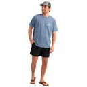 HUK BORN WAVE SS TEE STORMY BLUE SIZE S - Huk Gear