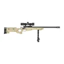 Crickett KSA2143 My First Rifle CPR 22 LR 1rd 16.13 Carbon Fiber Threaded Barrel, Picatinny Rail Receiver, Adj Bipod Forend, Tan w/Black Webbing Thumbhole - Crickett