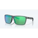 Costa Rincon II XL, Matte Smoke Crystal Frame, Green Mirror Lenses, Sunglasses - Costa Del Mar