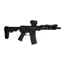 Shark Coast Tactical SCC06841MN300-P Midnight Bundle 300 Blackout 30+1 10 Threaded Barrel, Aluminum Receiver w/Picatinny Rail, M-LOK Handguard, Polymer SB Tactical SBA3 Brace, Streamlight ProTac Rail - Shark Coast Tactical