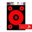 Thompson Targets HALO Bullseye 10 & 3 Reactive 12.5x19 Targets 5 Pack - Thompson Target